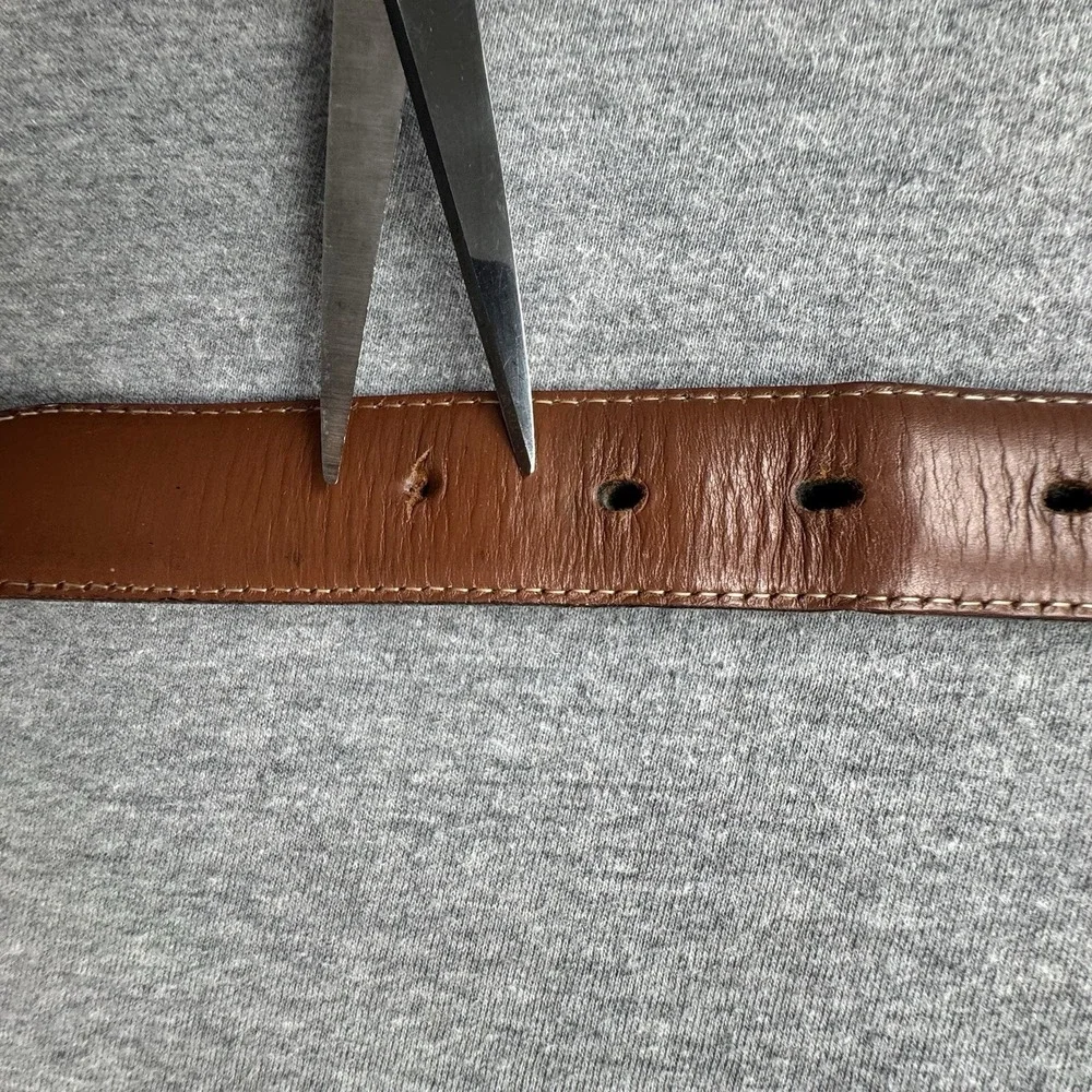 Polo Ralph Lauren Mens Leather Belt Sz 38 Brass Buckle Made In Italy‎ 2110380